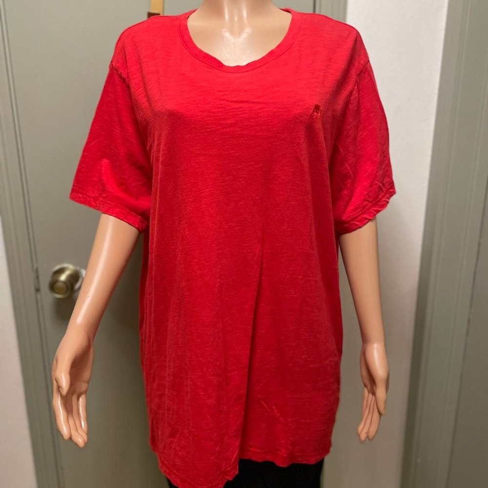Aeropostale Basic Red oversized crew neck T-shirt Size 2XL EUC